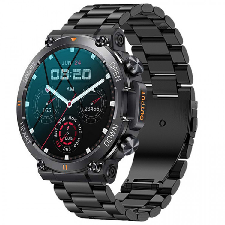 Смарт-годинник протиударний Smart Device 102 black steel - 