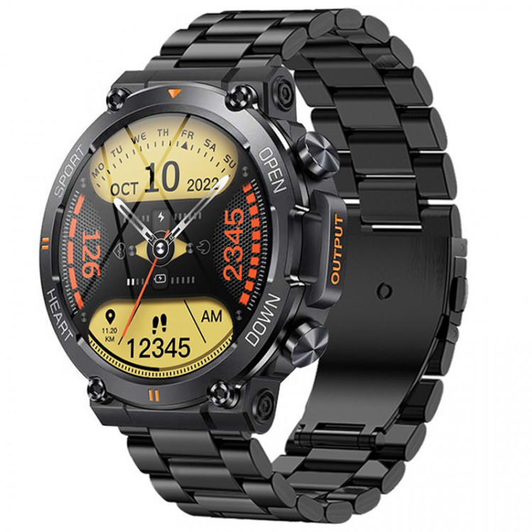 Смарт-годинник протиударний Smart Device 102 black steel - 