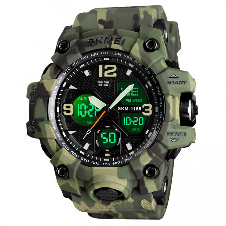 Чоловічий годинник SKMEI Army green - 