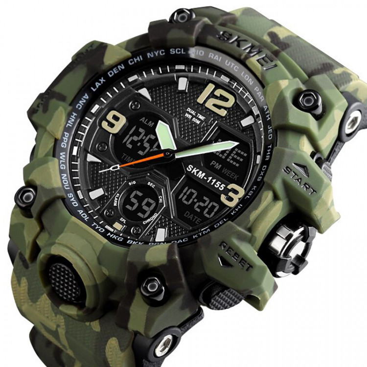 Чоловічий годинник SKMEI Army green