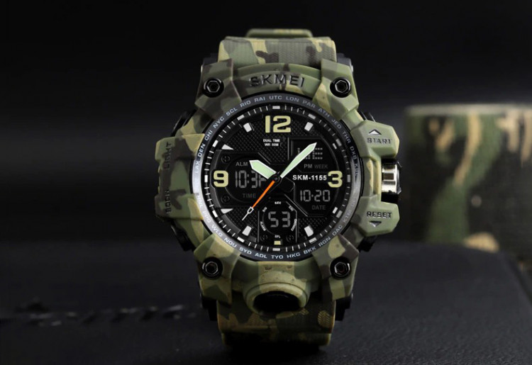 Чоловічий годинник SKMEI Army green - 
