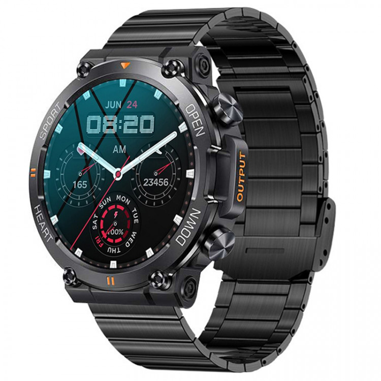 Смарт-годинник протиударний Smart Device 102 black steel 