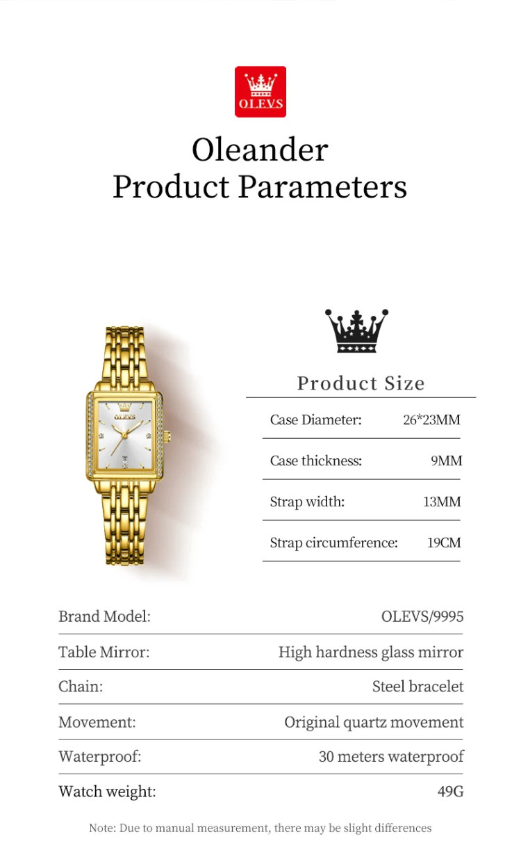 Жіночий годинник OLEVS gold - 