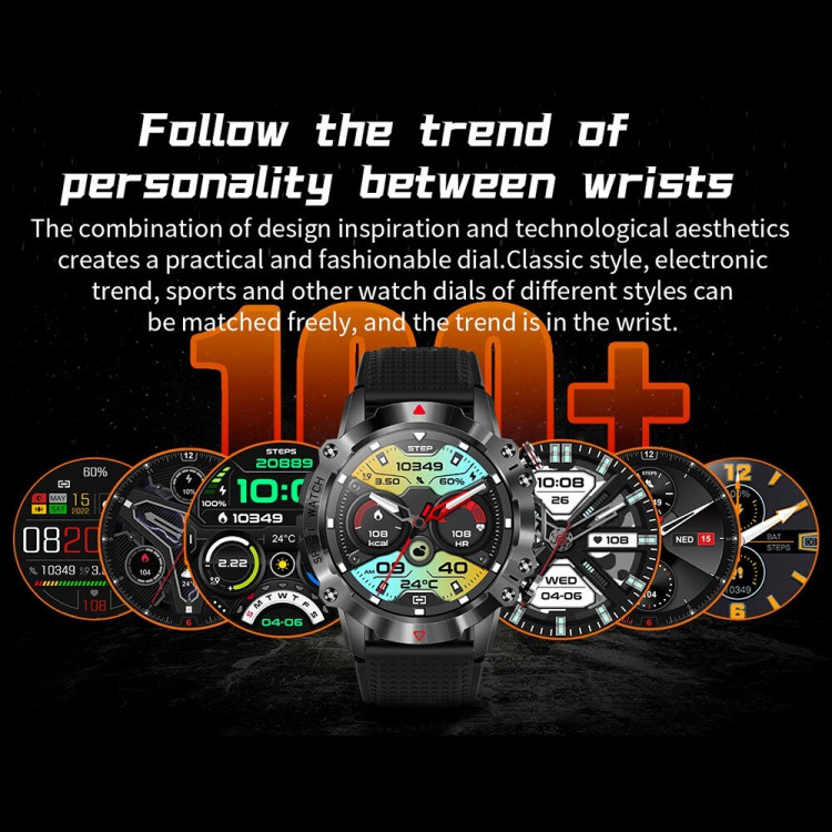 Смарт-годинник протиударний Smart Device 104 black steel - 