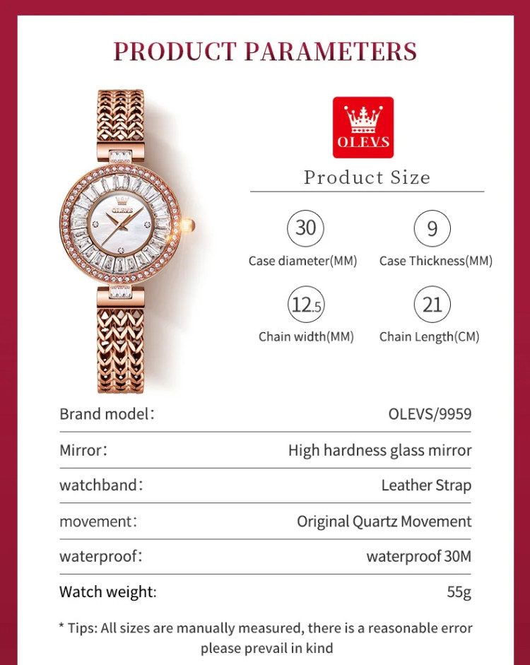 Жіночий годинник OLEVS gold  - 