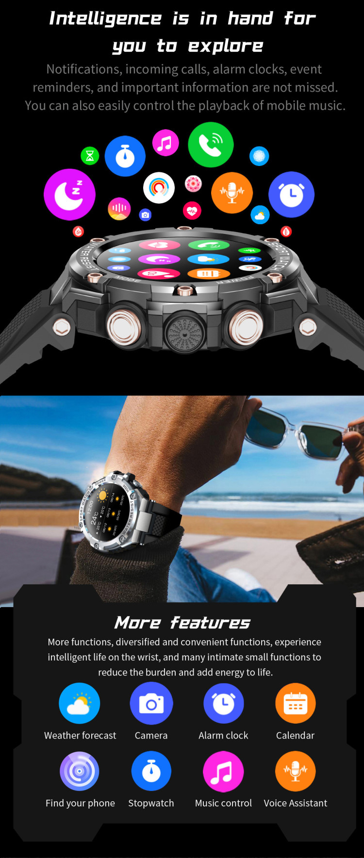 Смарт-годинник протиударний Smart Device 13 black  - 