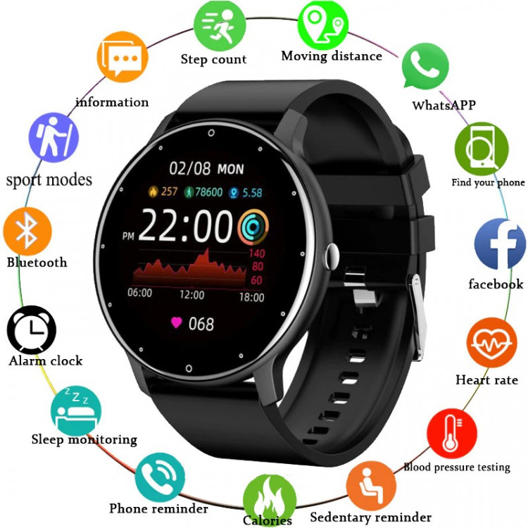 Смарт-годинник Smart Device 80 black steel, 2 ремінці - 