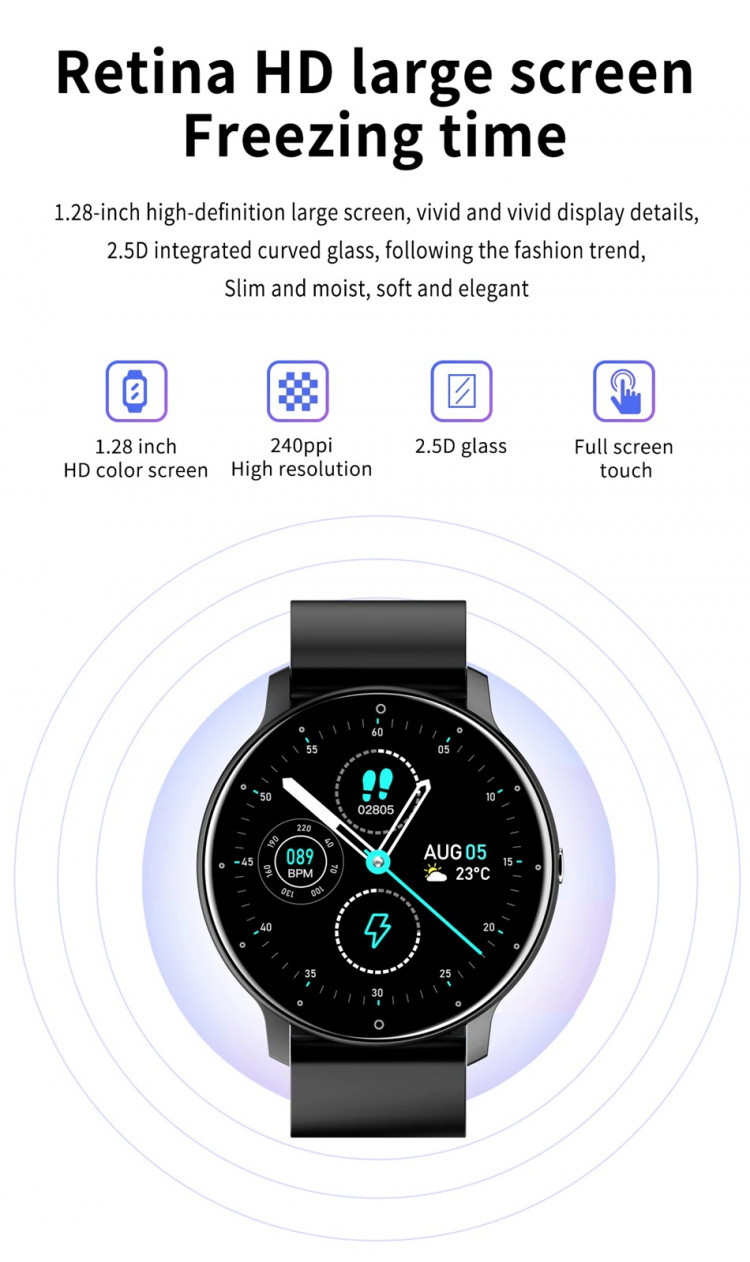 Смарт-годинник Smart Device 80 black steel, 2 ремінці - 