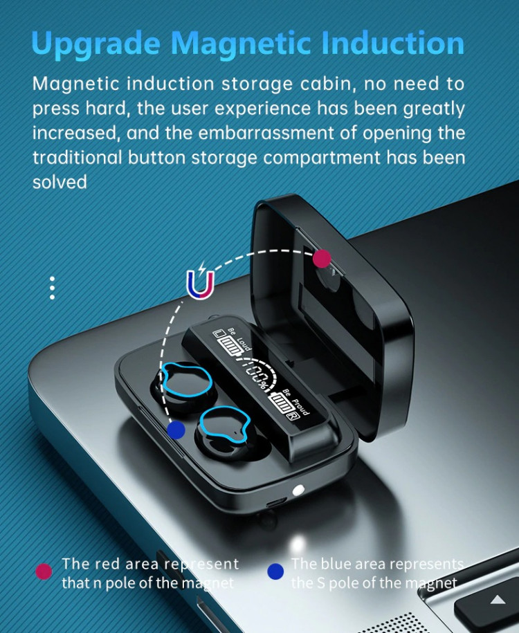 Навушники Bluetooth Air Music + Power Bank 57 black - 