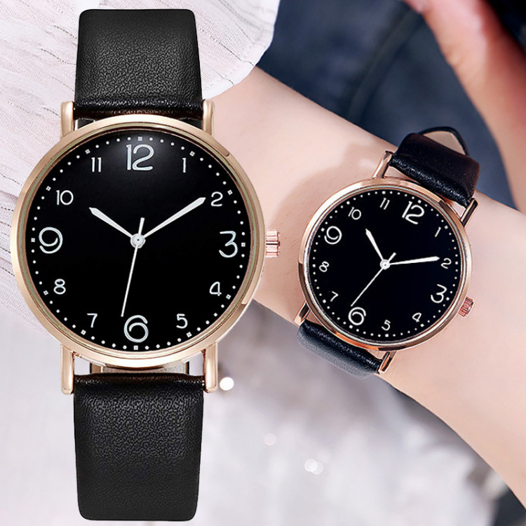 Жіночий годинник black №24045 
