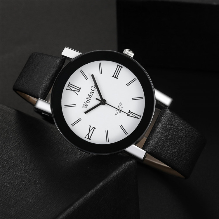 Жіночий годинник WoMaGe black+white