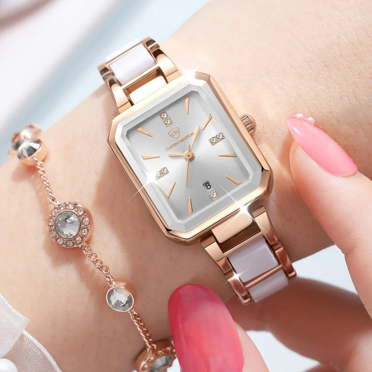 Жіночий годинник Caven Denton gold+white