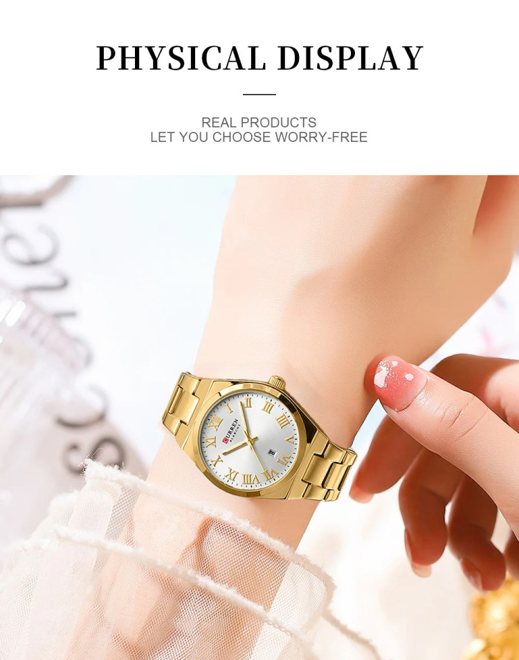 Жіночий годинник CURREN gold+white - 
