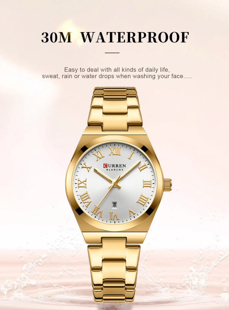 Жіночий годинник CURREN gold+white - 