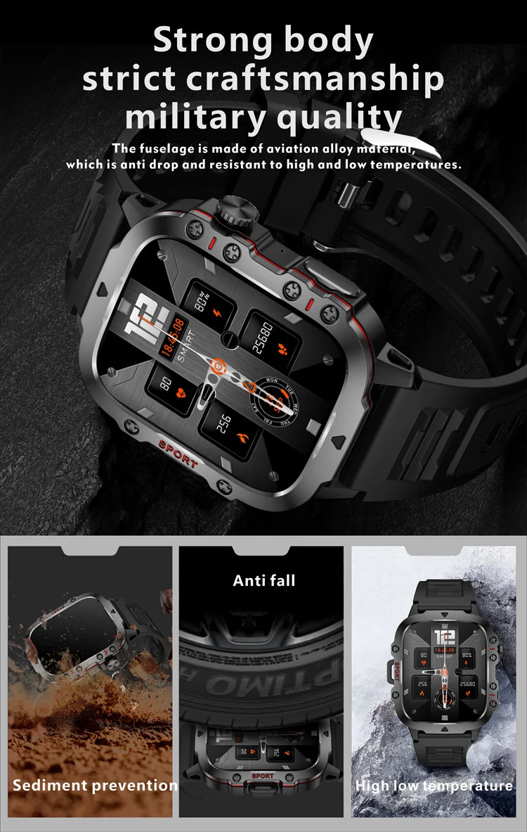Смарт-годинник протиударний Smart Device 7 black silicon - 
