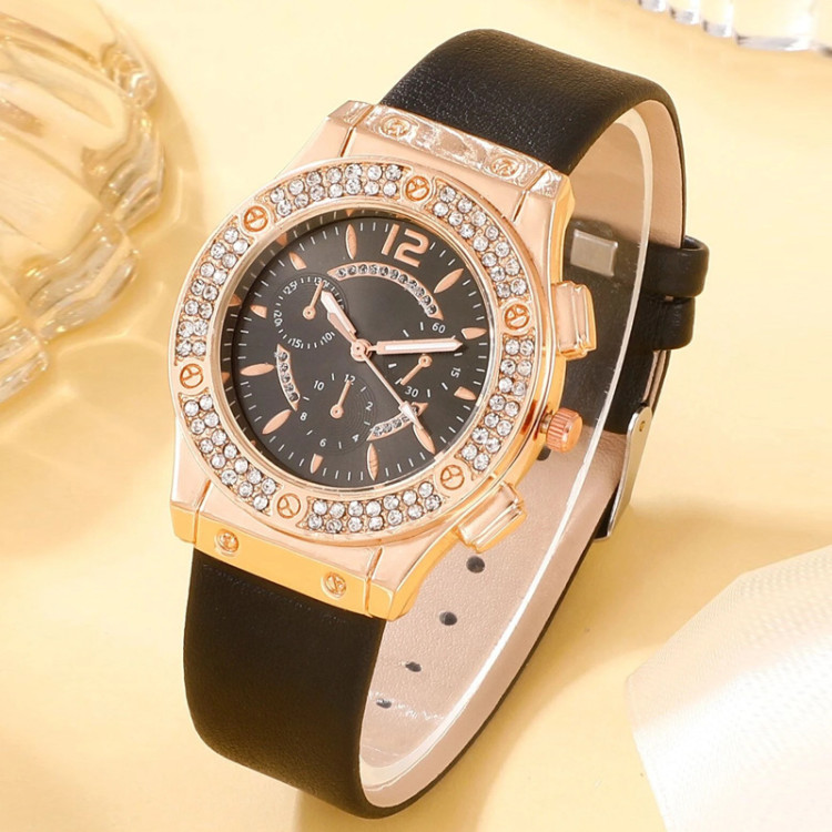 Жіночий годинник + браслет №4230 black   - 