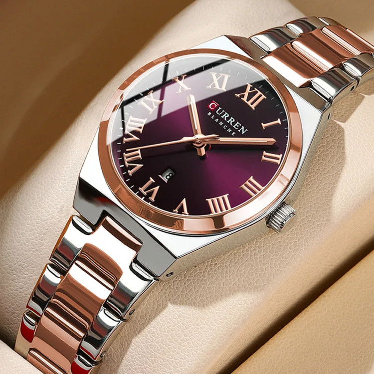 Жіночий годинник CURREN gold+purple