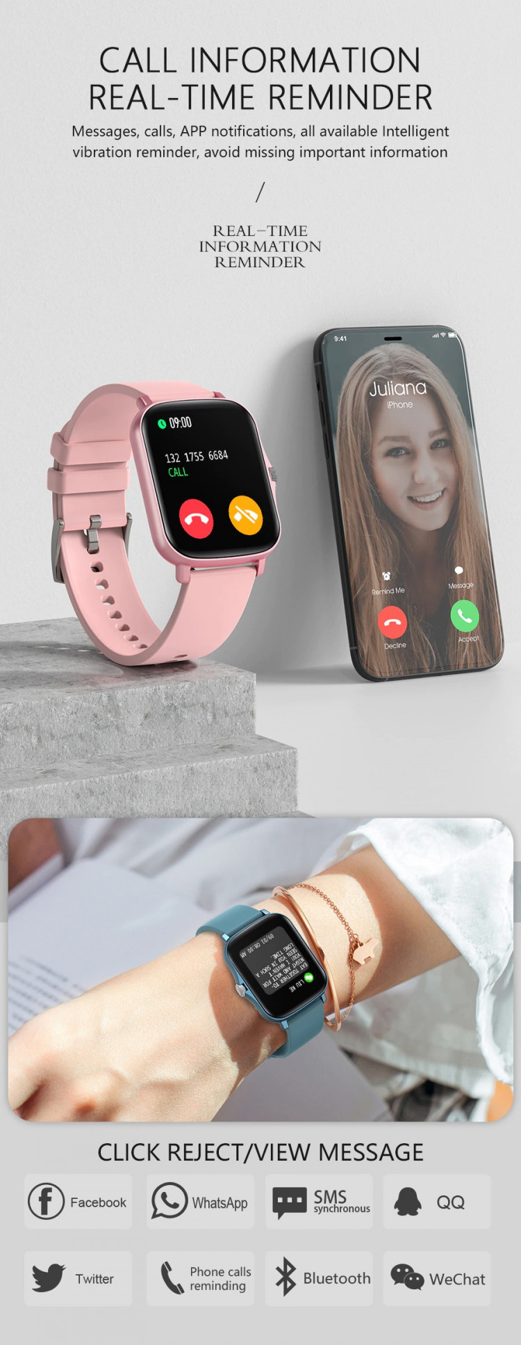 Смарт-годинник Smart Device 73 black steel - 