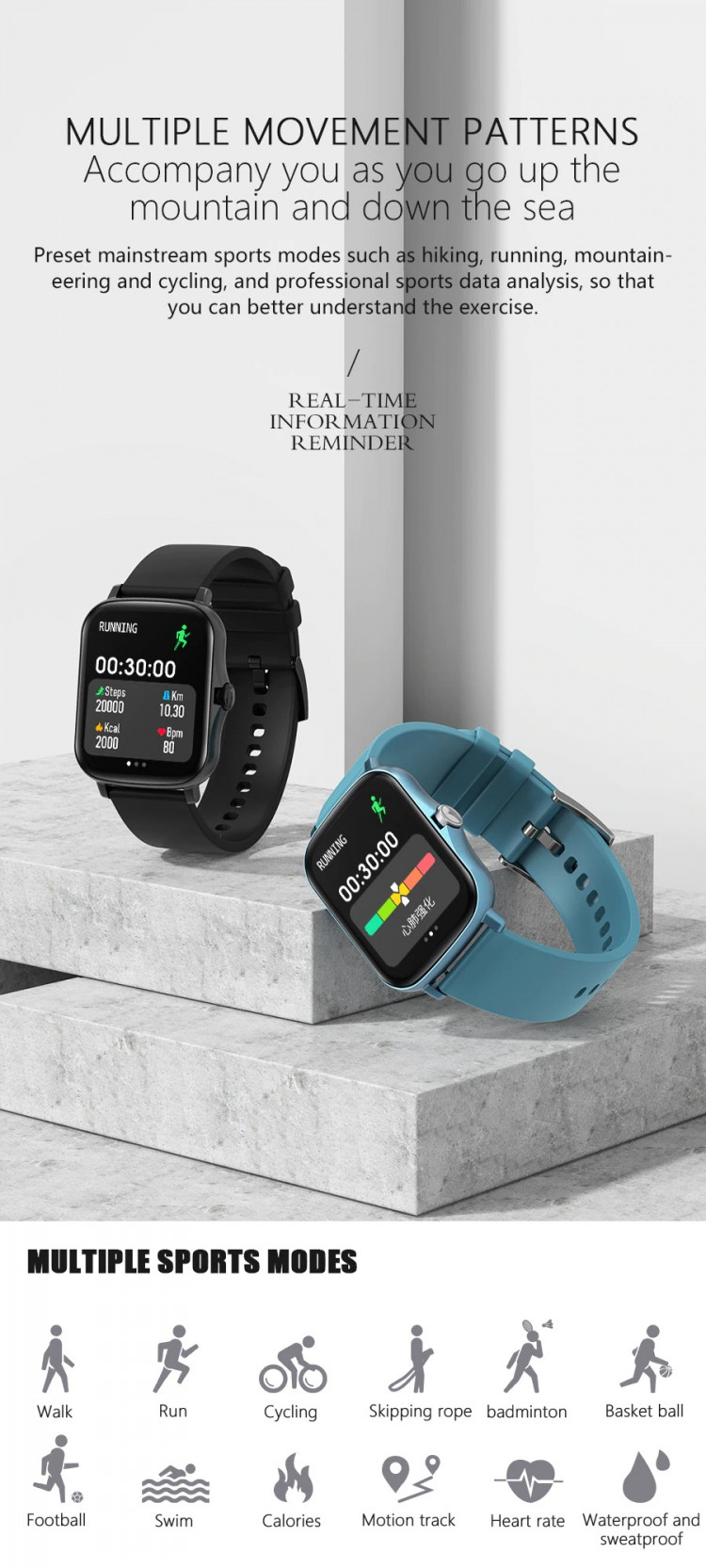 Смарт-годинник Smart Device 73 black steel - 