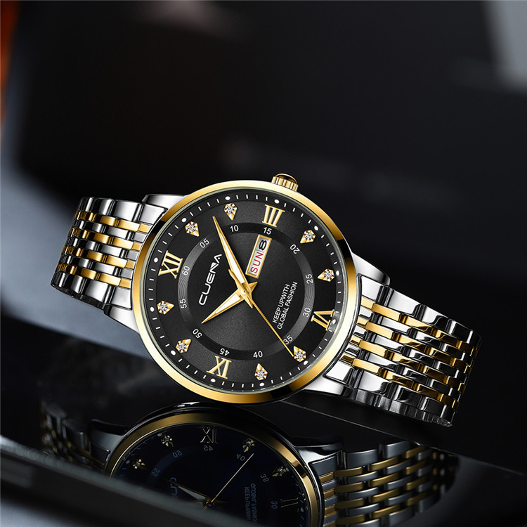Чоловічий годинник CUENA gold+black - 