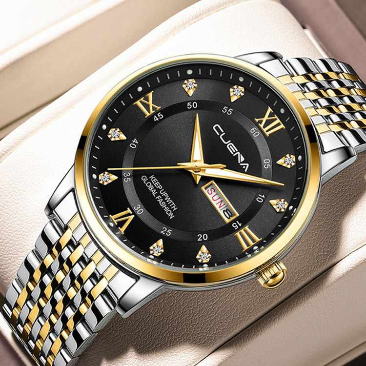 Чоловічий годинник CUENA gold+black