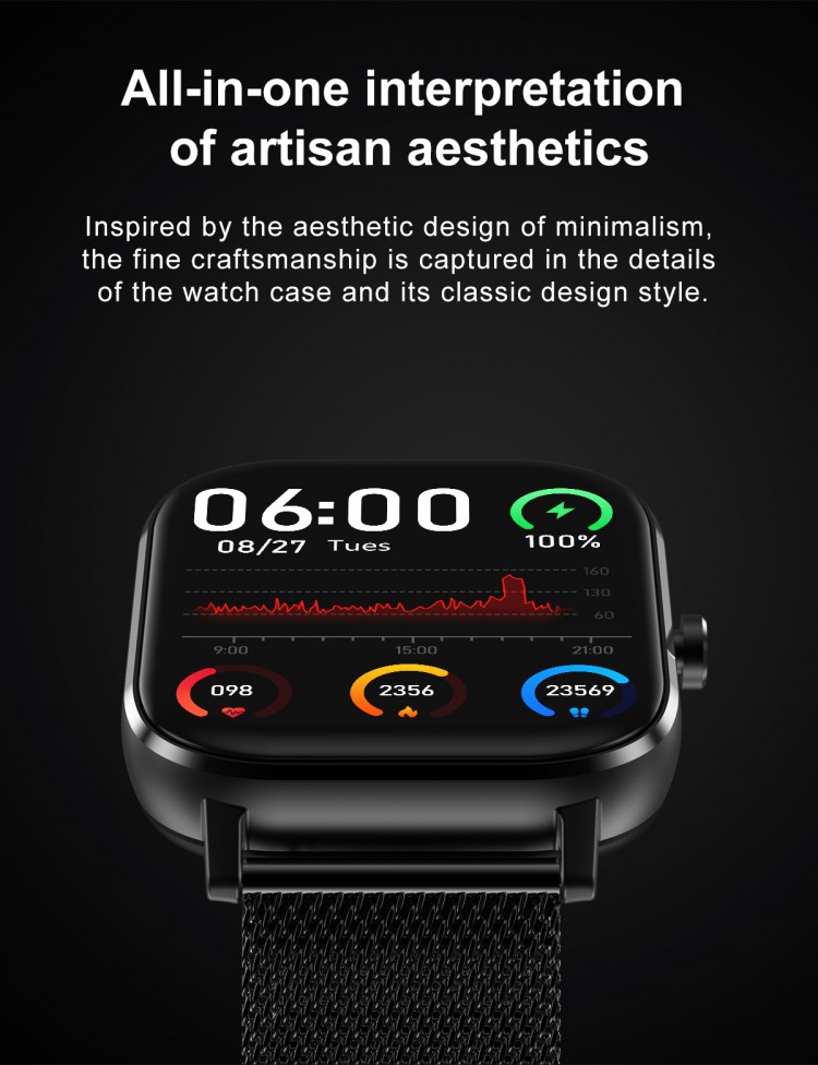 Смарт-годинник Smart Device 56 black steel - 