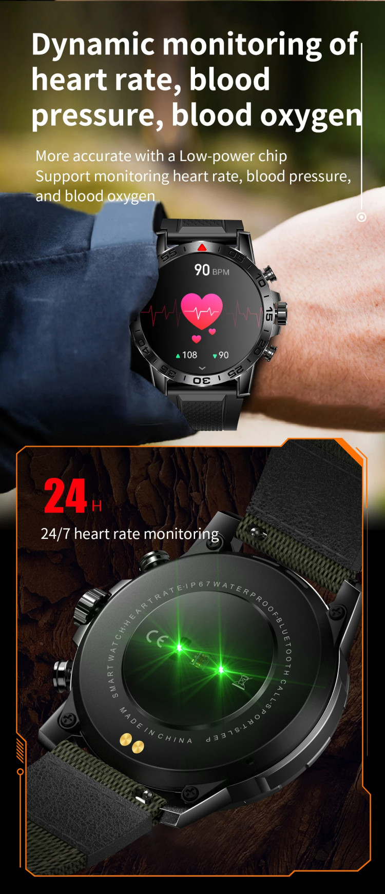 Смарт-годинник протиударний Smart Device 10 black steel - 