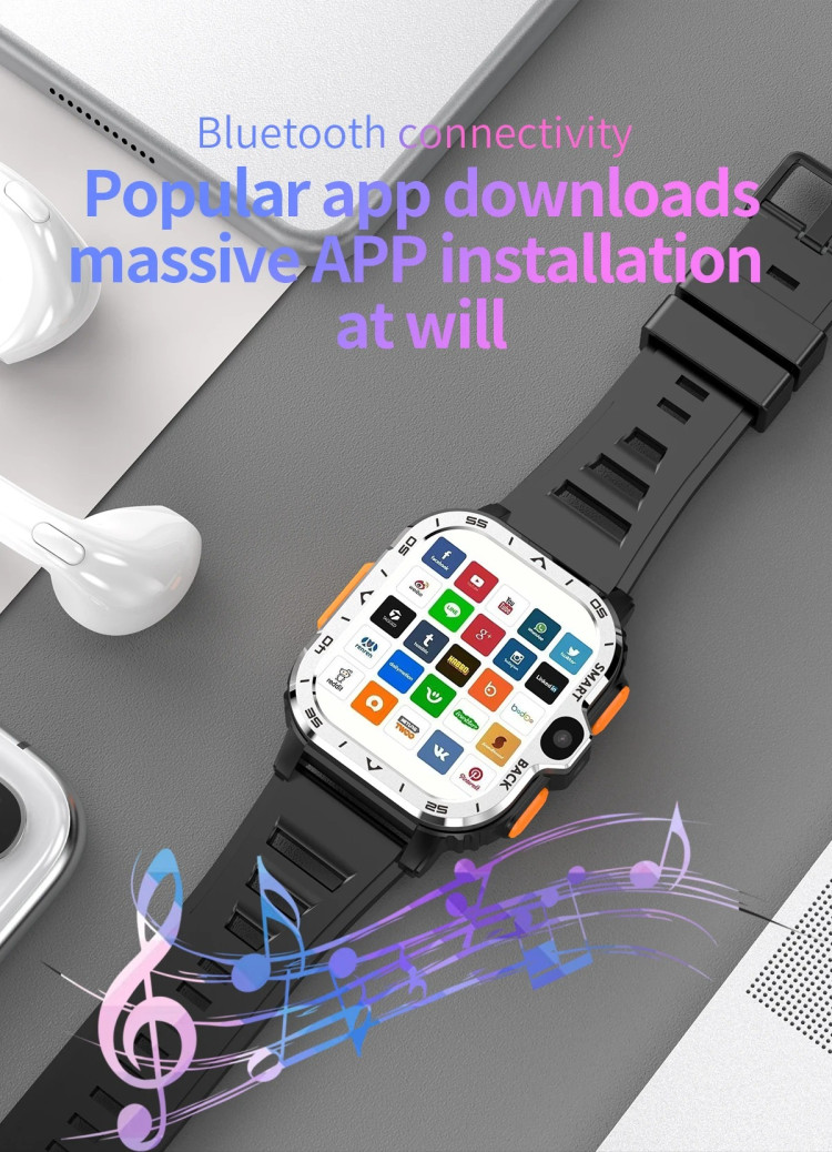 Смарт-годинник SIM-карта | Google Play | Wi-Fi | 16 ГБ | 4G | GPS | 2 ремінці - 