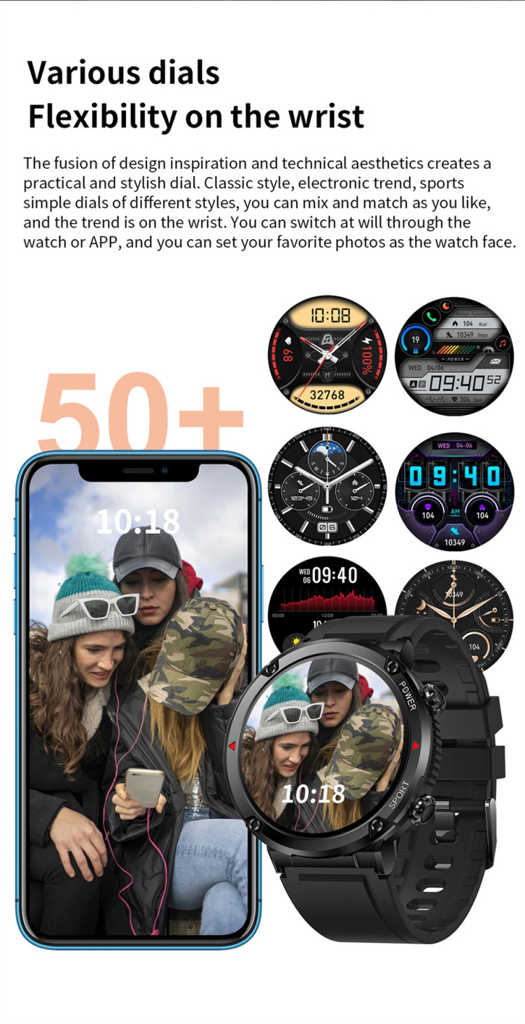 Смарт-годинник протиударний Smart Device 16 black steel - 