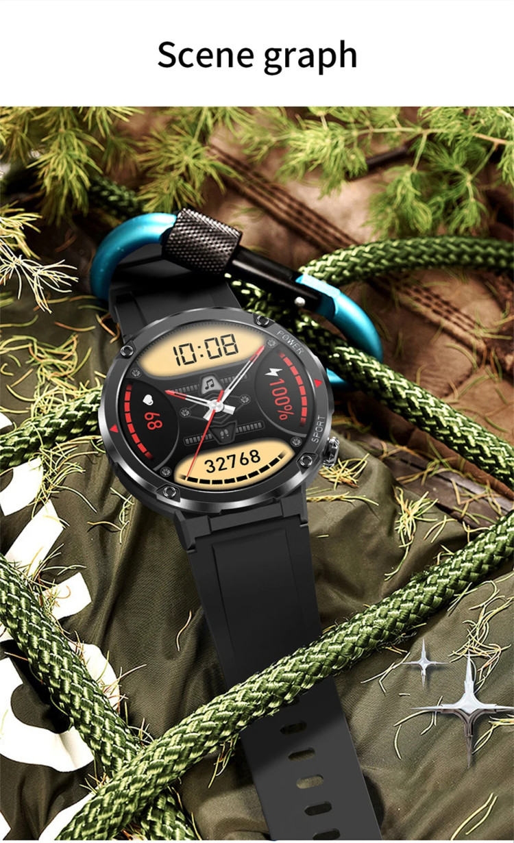 Смарт-годинник протиударний Smart Device 16 black steel - 