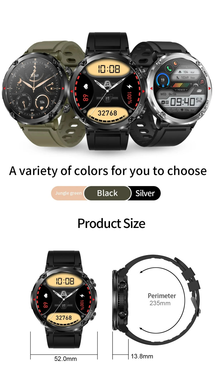 Смарт-годинник протиударний Smart Device 16 black steel - 