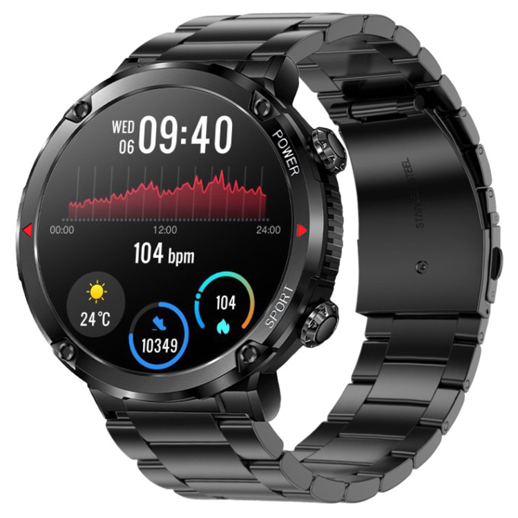 Смарт-годинник протиударний Smart Device 16 black steel - 