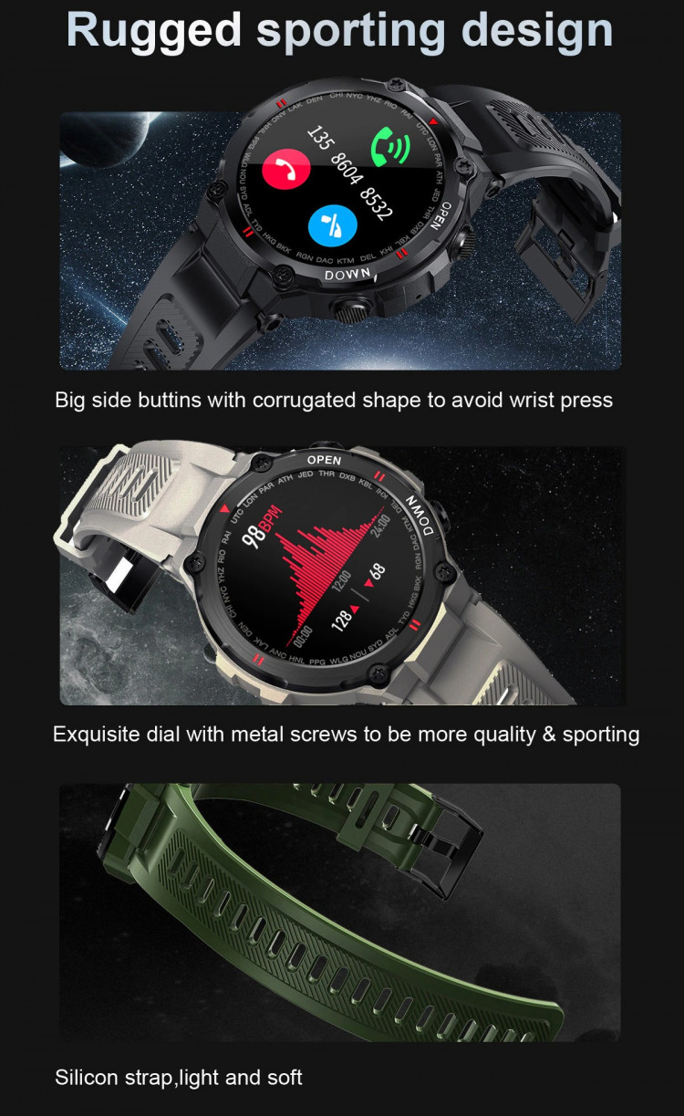 Смарт-годинник протиударний Smart Device 83 gray - 