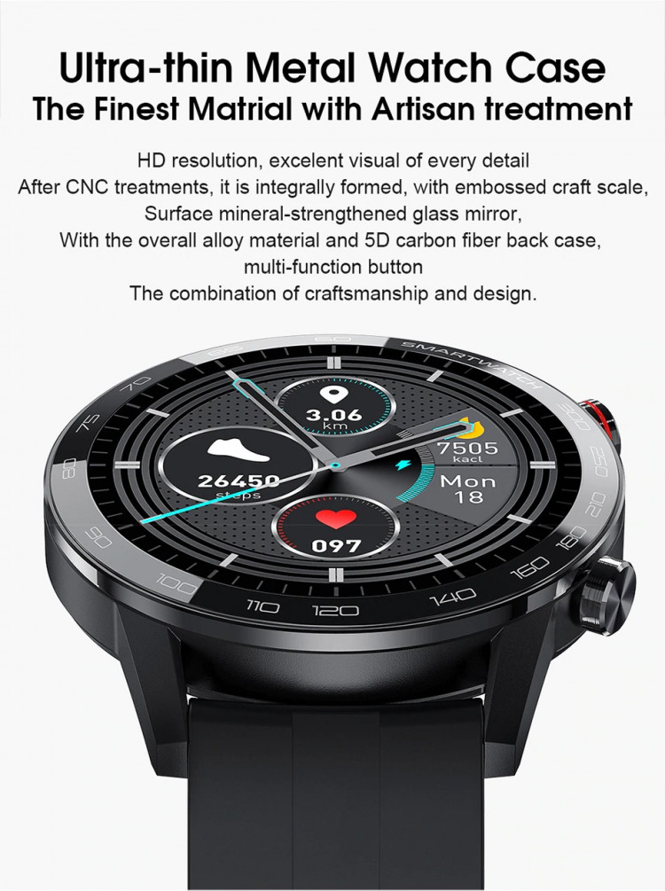 Смарт-годинник Smart Device 71 black steel - 