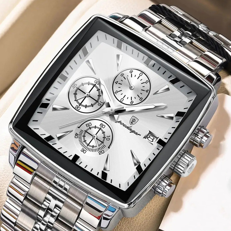 Чоловічий годинник Poedagar silver