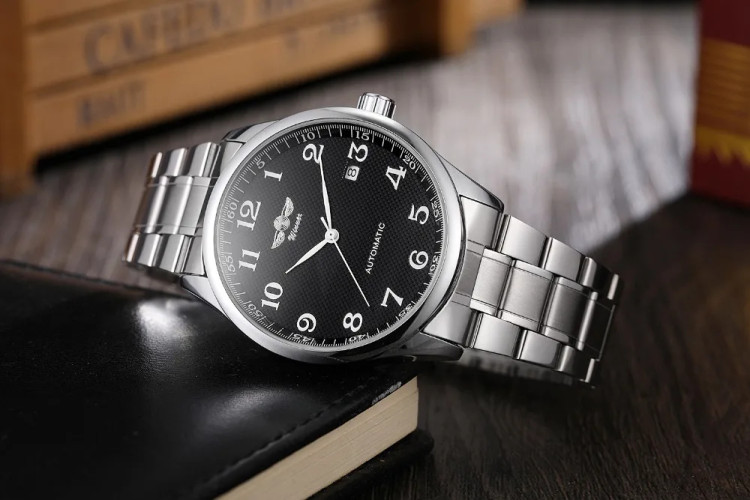 Чоловічий годинник механічний WINNER silver+black  - 