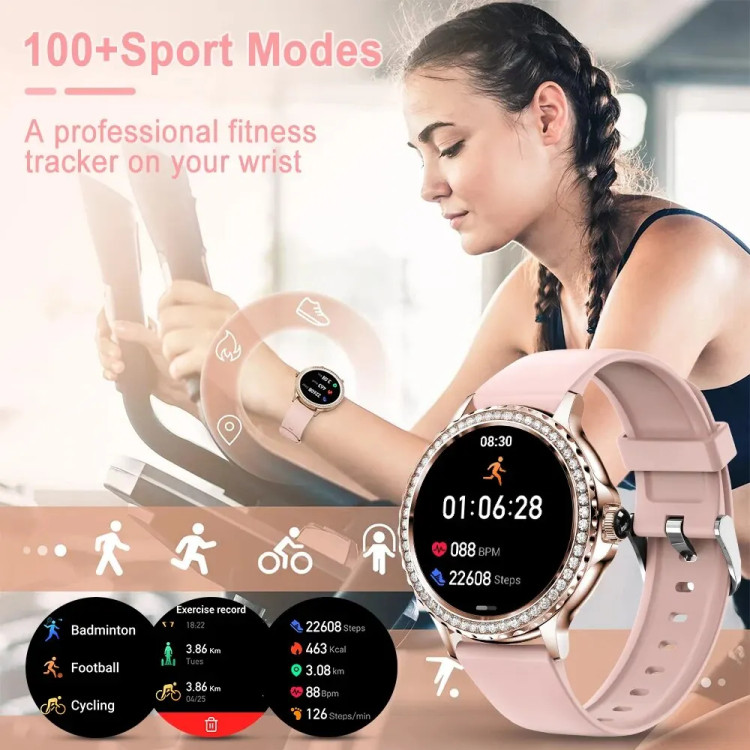 Смарт-годинник Women's Smart Device 13 silver steel, 2 ремінці - 