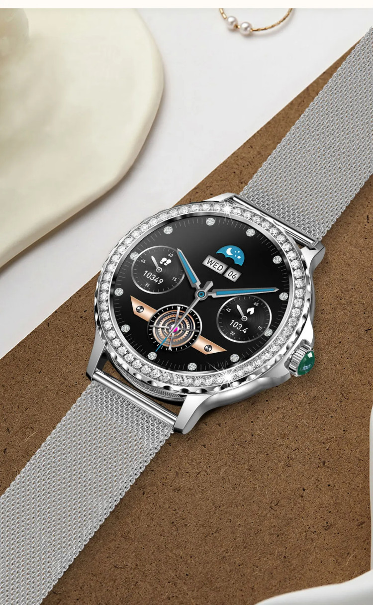 Смарт-годинник Women's Smart Device 13 silver steel, 2 ремінці - 