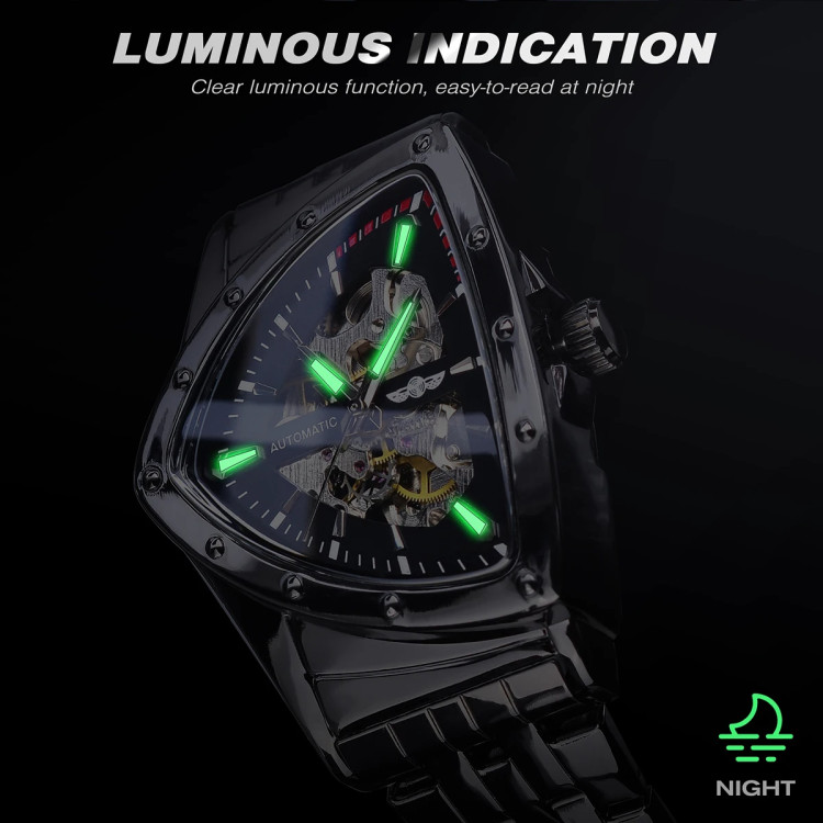 Чоловічий годинник механічний WINNER black  - 