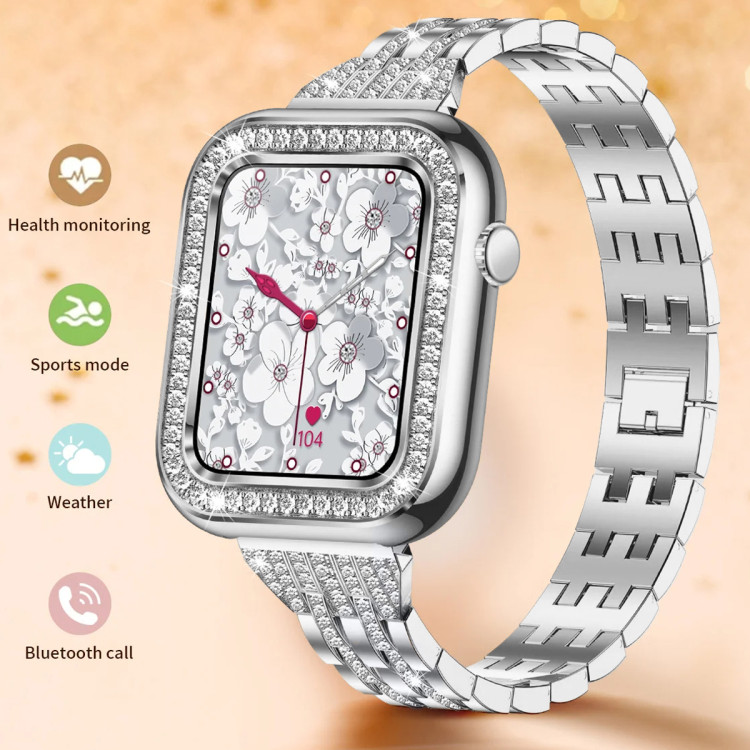 Смарт-годинник Women's Smart Device 15 silver steel, 2 ремінці - 