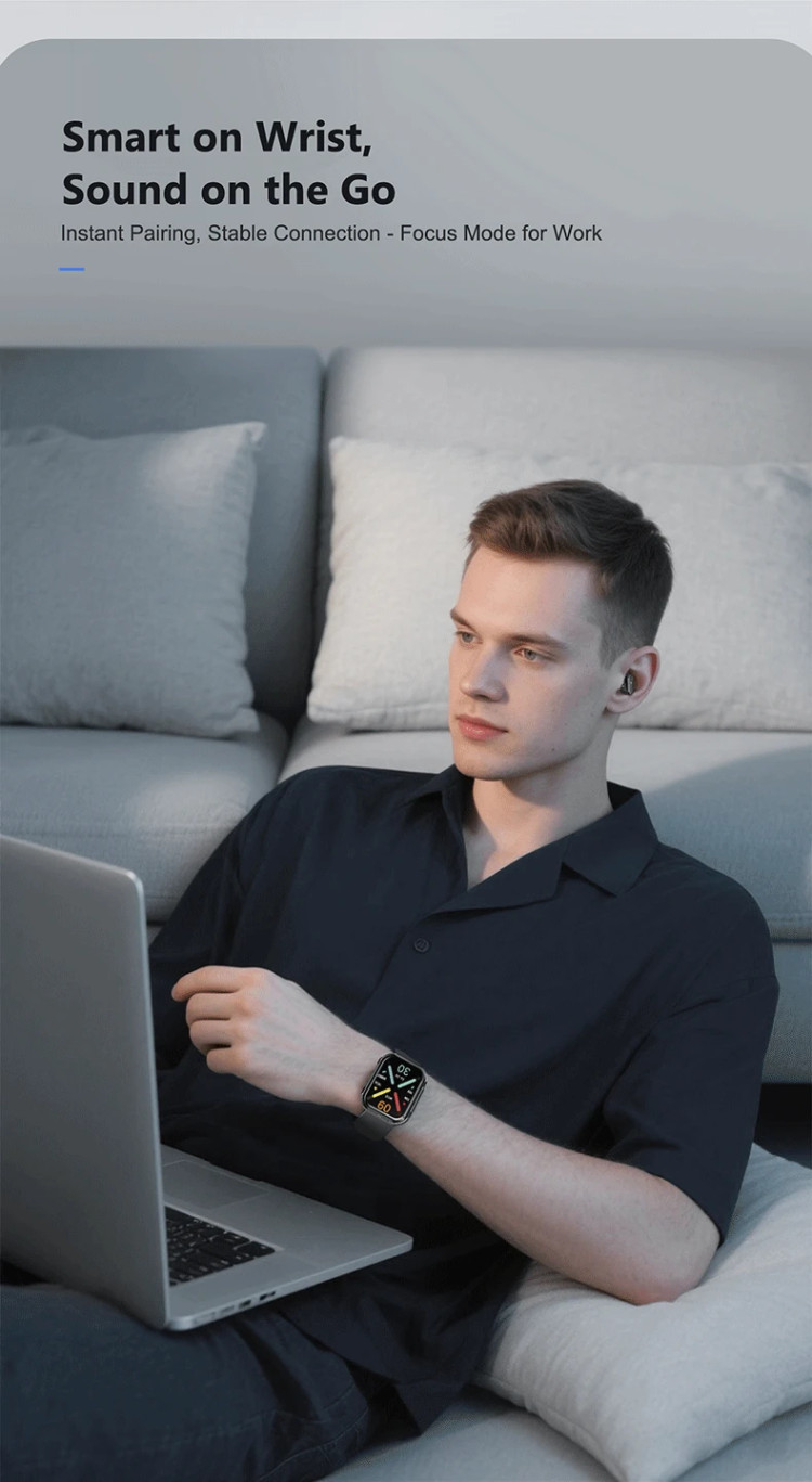 Смарт-годинник з навушниками Smart Device 2в1 - 